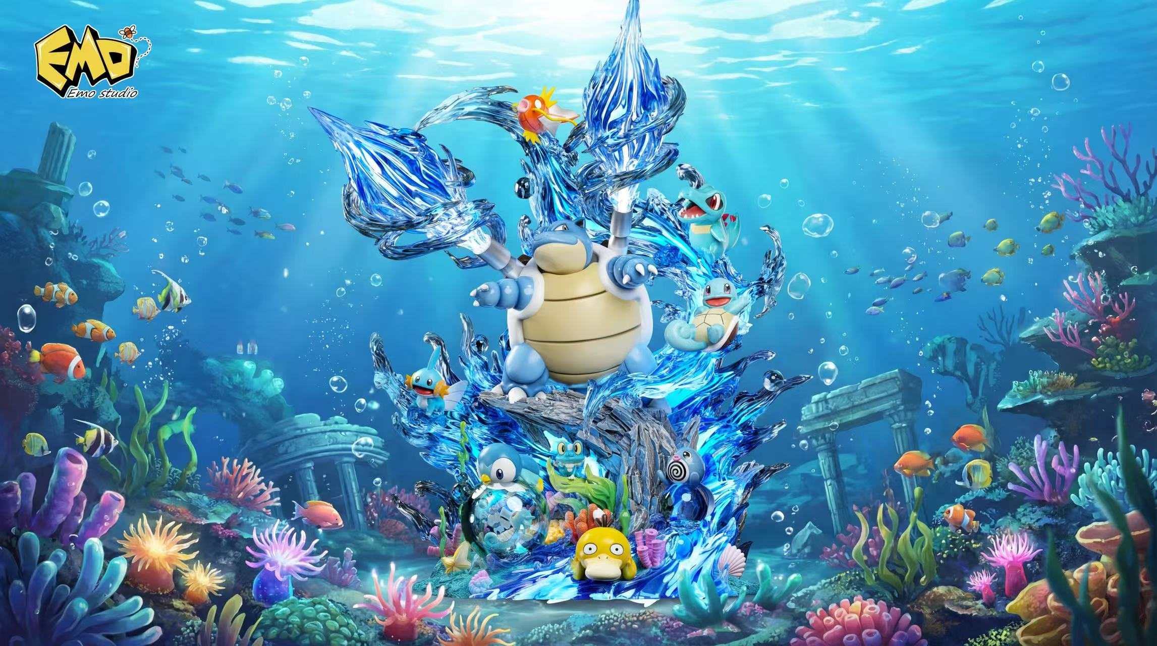 Emo Studio (Pokemon) Pokémon Piplup Poliwag Magikarp Mudkip Froakie Totodile Blastoise Psyduck Squirtle