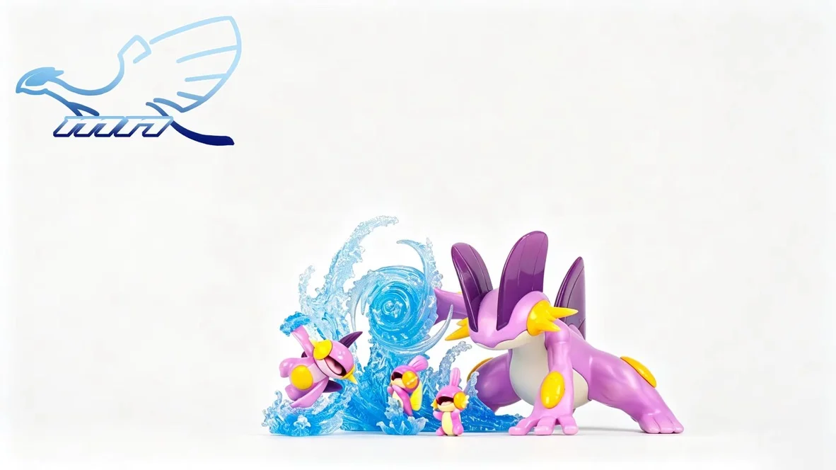 MN Studio – Swampert Evolution Set Pokémon 1/20 Scale Resin Diorama Collection - Image 11