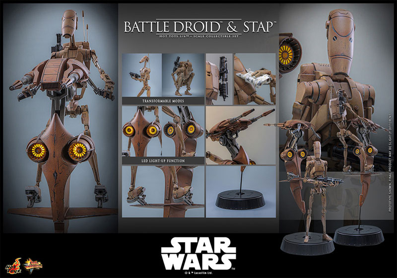 Hot Toys – Battle Droid & STAP Star Wars: Episode I – The Phantom Menace 1/6 Movie Masterpiece Figure Set