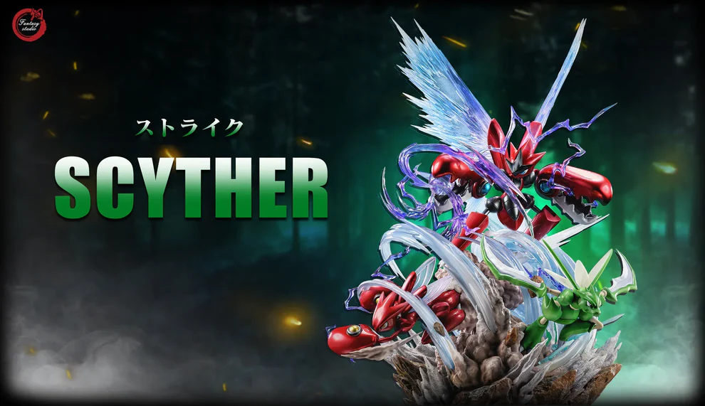 Pokémon – Scyther Evolution Line Anniversary Statue (Scyther & Scizor / Shiny Scizor Ver.) – Fantasy Studio - Image 6