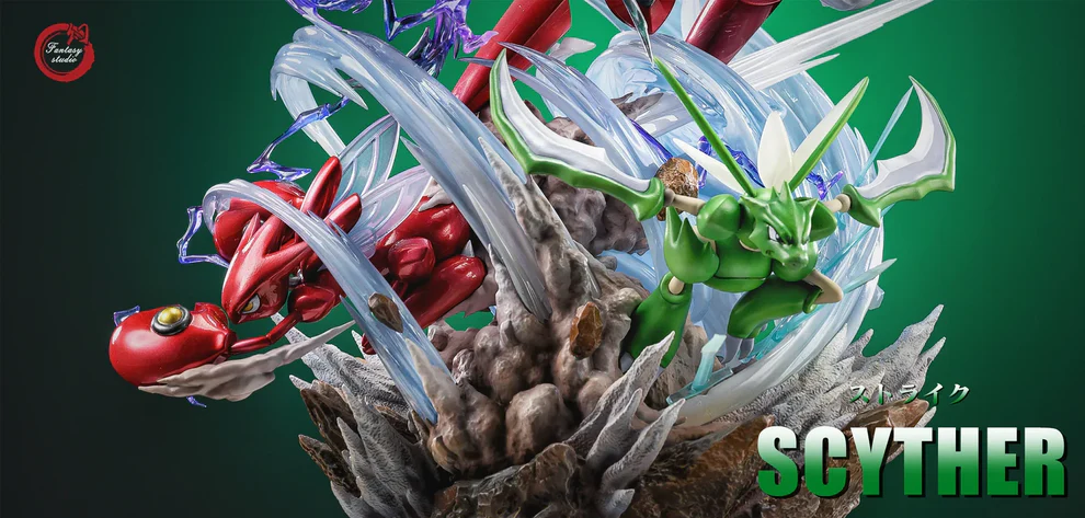 Pokémon – Scyther Evolution Line Anniversary Statue (Scyther & Scizor / Shiny Scizor Ver.) – Fantasy Studio - Image 5