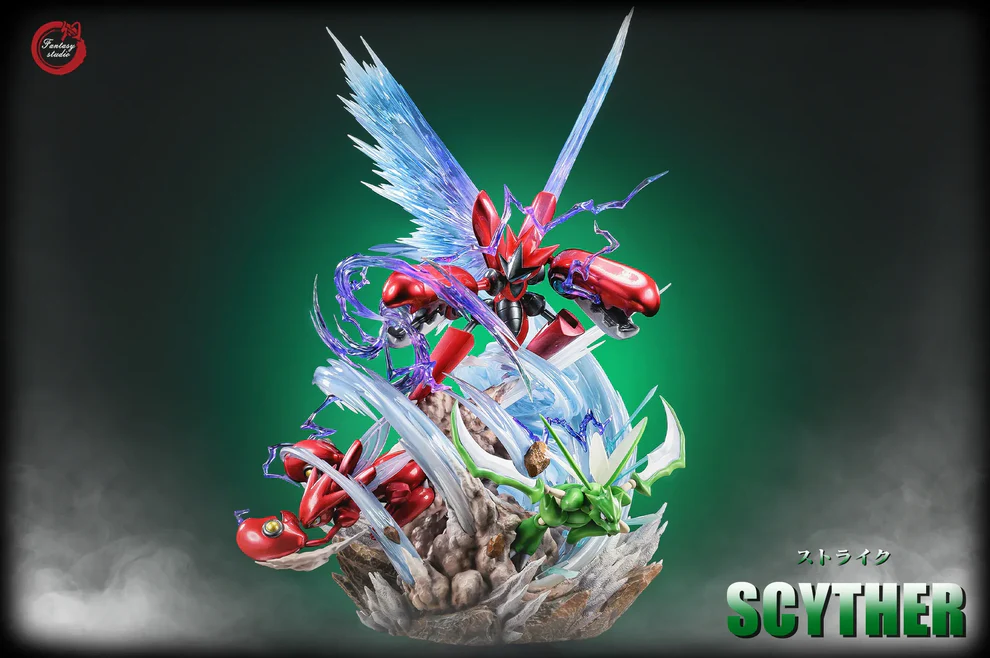 Pokémon – Scyther Evolution Line Anniversary Statue (Scyther & Scizor / Shiny Scizor Ver.) – Fantasy Studio