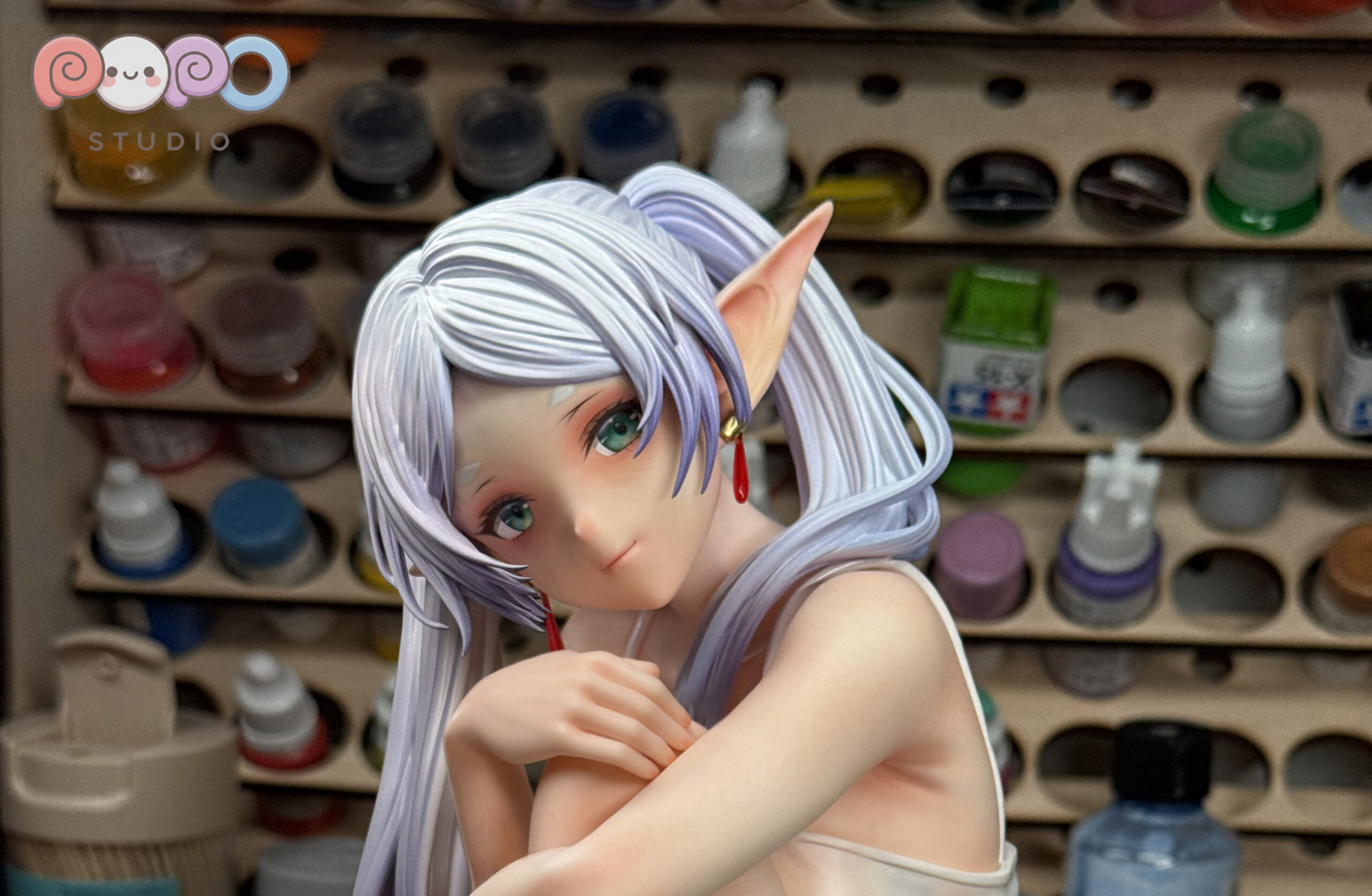 Frieren: Beyond Journey’s End – Pajama Frieren 1/4 Statue – POPO Studio - Image 2