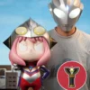 Gulu Gulu Studio – Anya Cos Ultraman Spy × Family Inspired Crossover Resin Statue