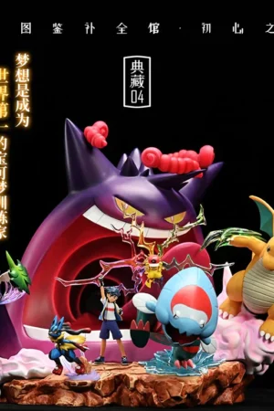 Pokémon – Ash & Team vs Gigantamax Gengar Statue – Illustrated Library Studio