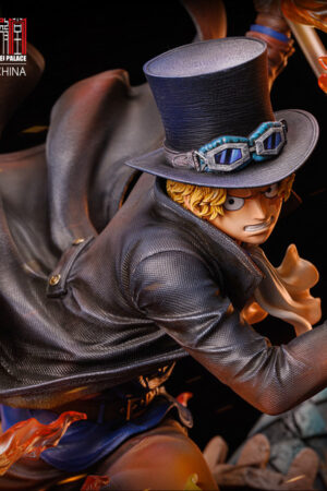Alternative view of JIMEI PALACE -One Piece- Sabo 1/6 Scale Official Licensed Statue | Fire Fist Battle Scene Diorama with LED Flame Effect Collectible