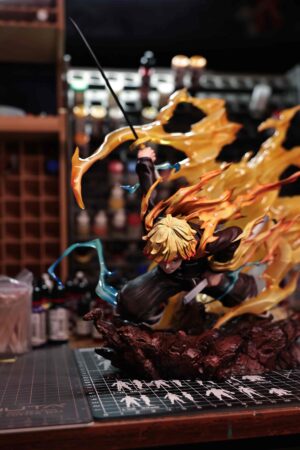 Lin Long Studio – Zenitsu Agatsuma Demon Slayer LED & Strobe Effect Resin Statue