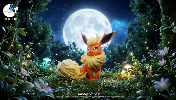 Ling Xi Gong Fang Studio – Flareon Pokémon 120 Scale Resin Collectible Statue