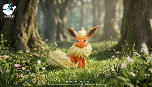 Ling Xi Gong Fang Studio – Flareon Pokémon 120 Scale Resin Collectible Statue
