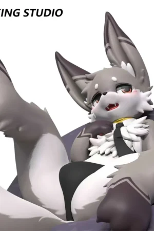Alternative view of Little Wolf Xini Original Resin Statue – Zhu Yi Wan Jia Studio