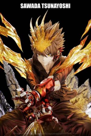 Alternative view of Lueying Studio – “Reborn!” Legendary Light Sculpture Series 001 Tsunayoshi Sawada (Simon Arc) 1/4 Scale Light-Up Statue