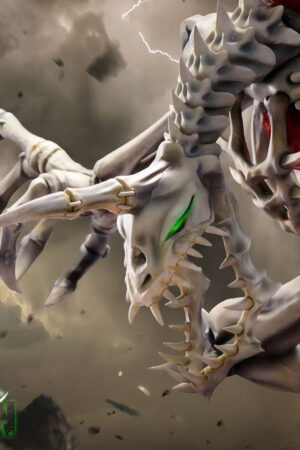 Alternative view of MIMAN Studio – Skull Greymon Digimon Large-Scale Resin Statue