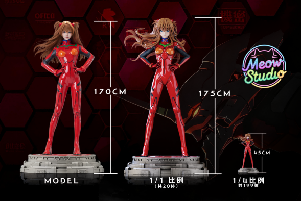 Meow Studio – Asuka Langley Sohryu Neon Genesis Evangelion 14 Scale Statue With LED