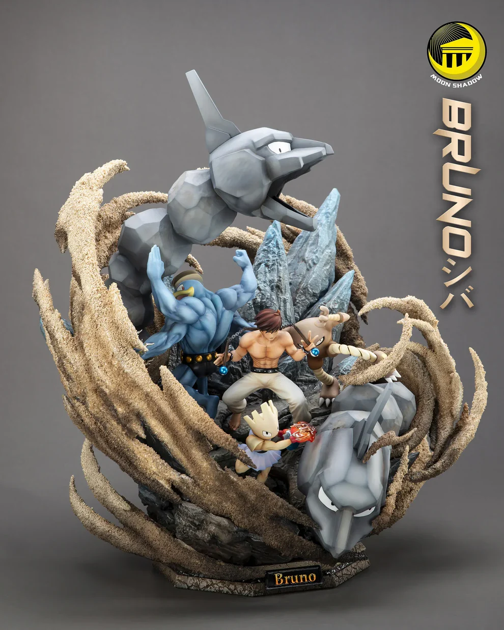 Pokémon Kanto Elite Four – Bruno & Team Statue – Moon Shadow Studio