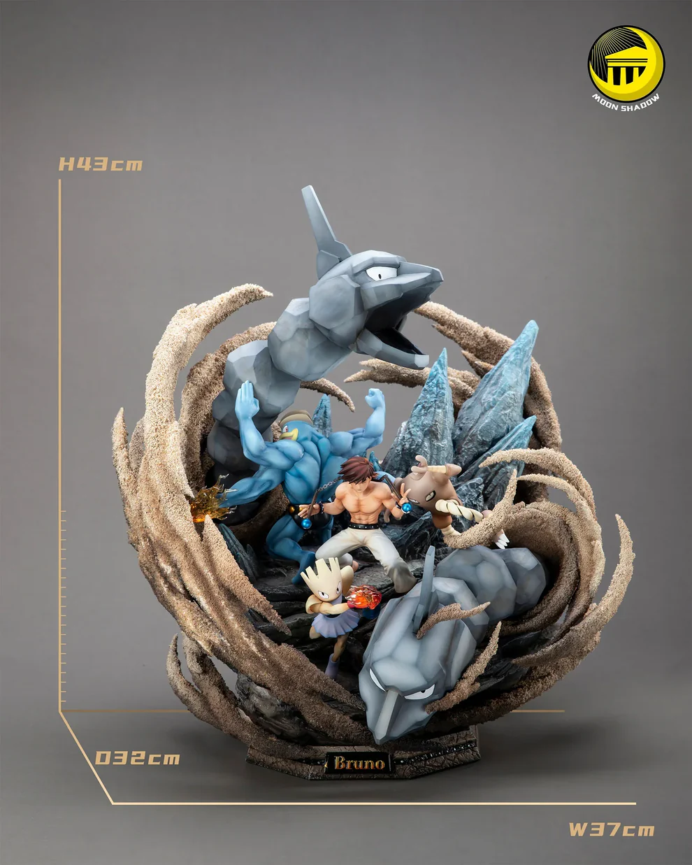 Pokémon Kanto Elite Four – Bruno & Team Statue – Moon Shadow Studio - Image 9