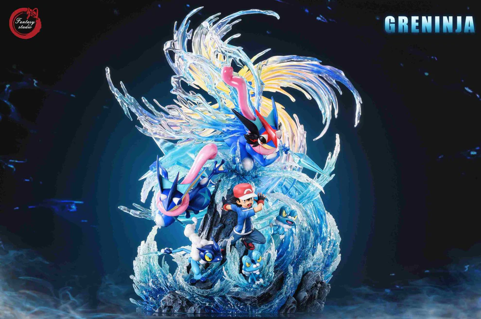 Pokémon – Ash & Greninja Bond Evolution Diorama Statue – Fantasy Studio - Image 4