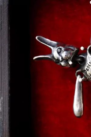 Alternative view of Raven Studio (silver jewelry) - Original Design "Desperate Rabbit" Pendant Original