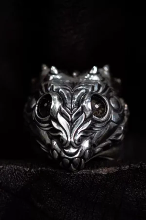 Alternative view of Raven Studio (silver jewelry) - Original Design "Forest Watcher" Toad Ring Original