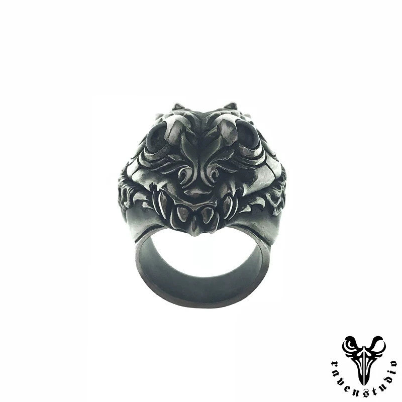Raven Studio (silver jewelry) - Original Design "Forest Watcher" Toad Ring Original - Image 6