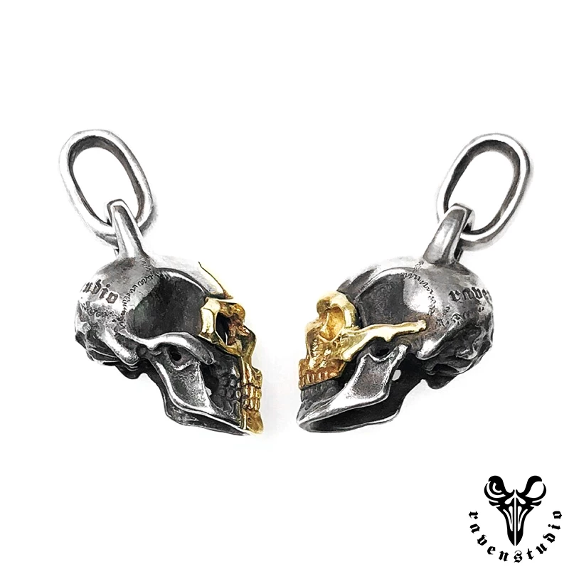 Raven Studio (silver jewelry) - Exclusive "Radiant Traveler" RS Skull Series Pendant Original - Image 10