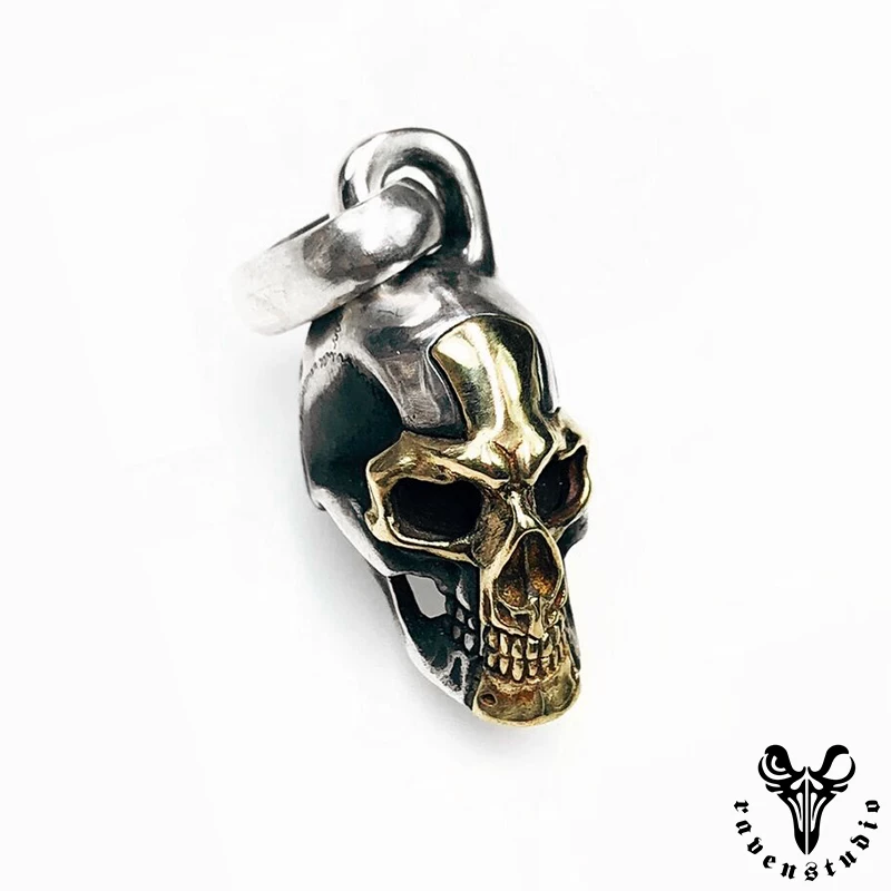 Raven Studio (silver jewelry) - Exclusive "Radiant Traveler" RS Skull Series Pendant Original - Image 12