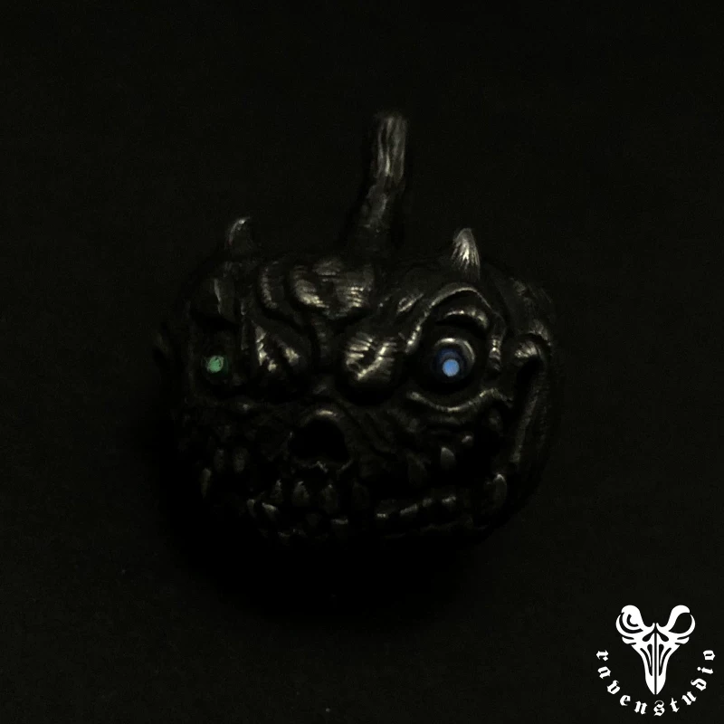 Raven Studio (silver jewelry) - Halloween Exclusive Jack-o'-lantern Pendant Original - Image 10