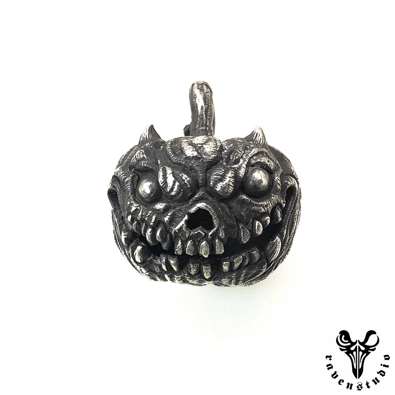 Raven Studio (silver jewelry) - Halloween Exclusive Jack-o'-lantern Pendant Original - Image 13