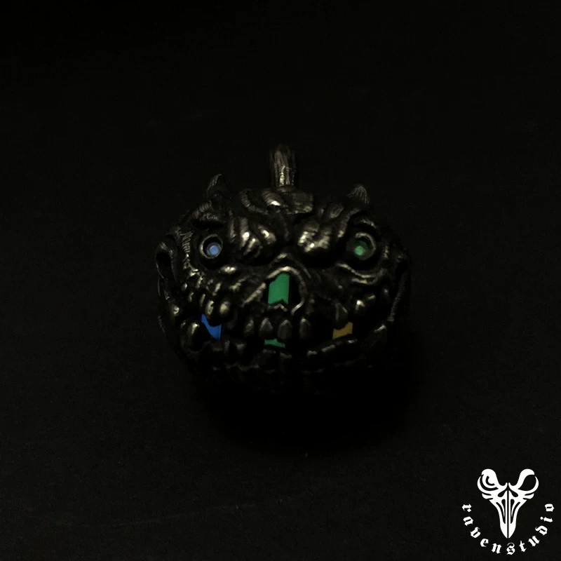 Raven Studio (silver jewelry) - Halloween Exclusive Jack-o'-lantern Pendant Original - Image 4