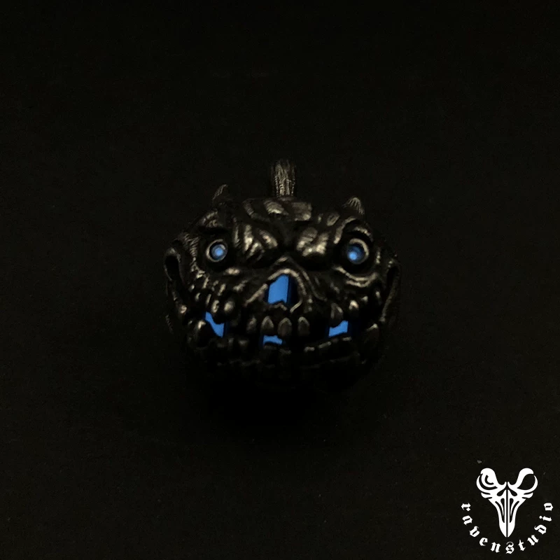 Raven Studio (silver jewelry) - Halloween Exclusive Jack-o'-lantern Pendant Original - Image 5