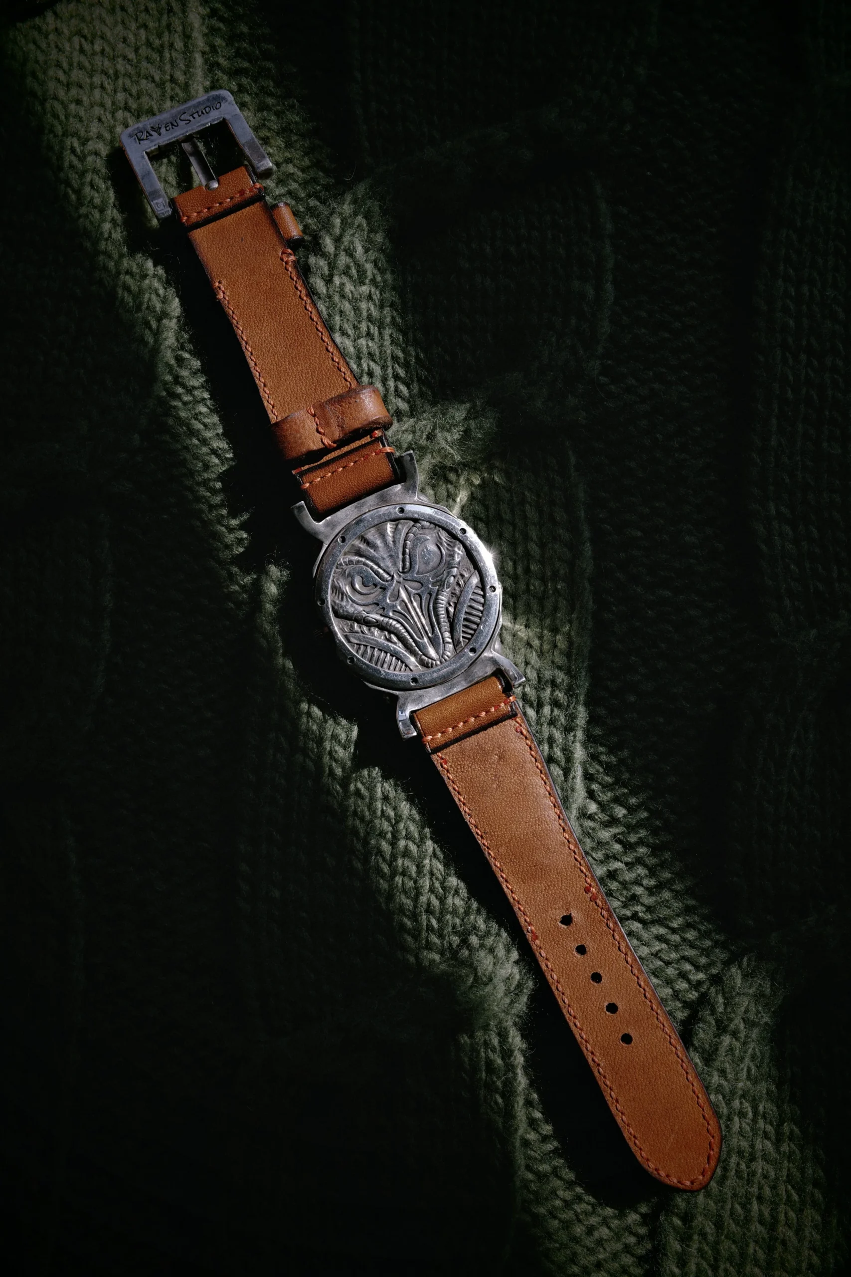 Raven Studio – Raven Symbiote Handmade Solid Silver Watch Original Sterling Silver Luxury Timepiece - Image 21
