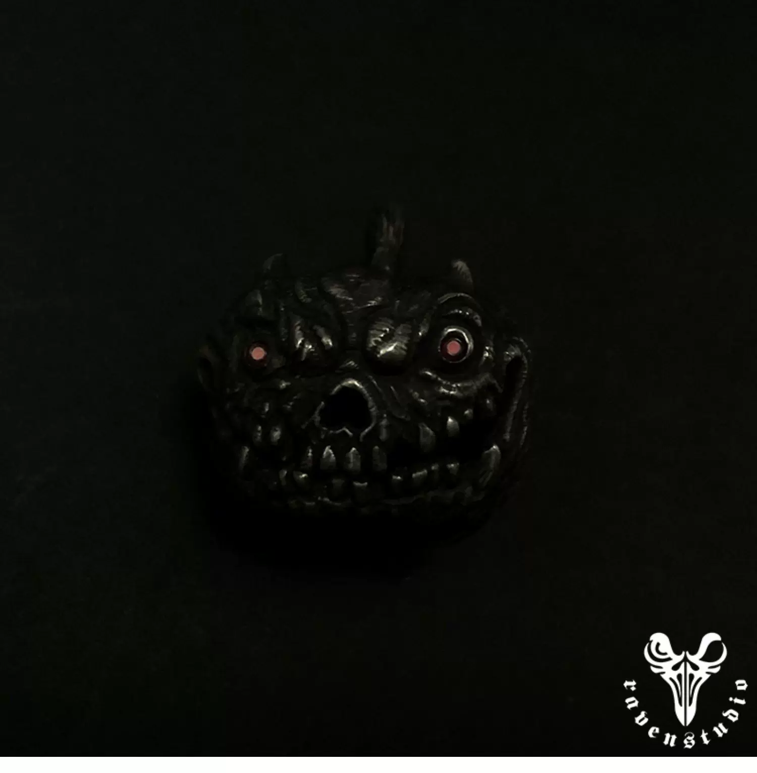 Raven Studio (silver jewelry) - Halloween Exclusive Jack-o'-lantern Pendant Original - Image 9