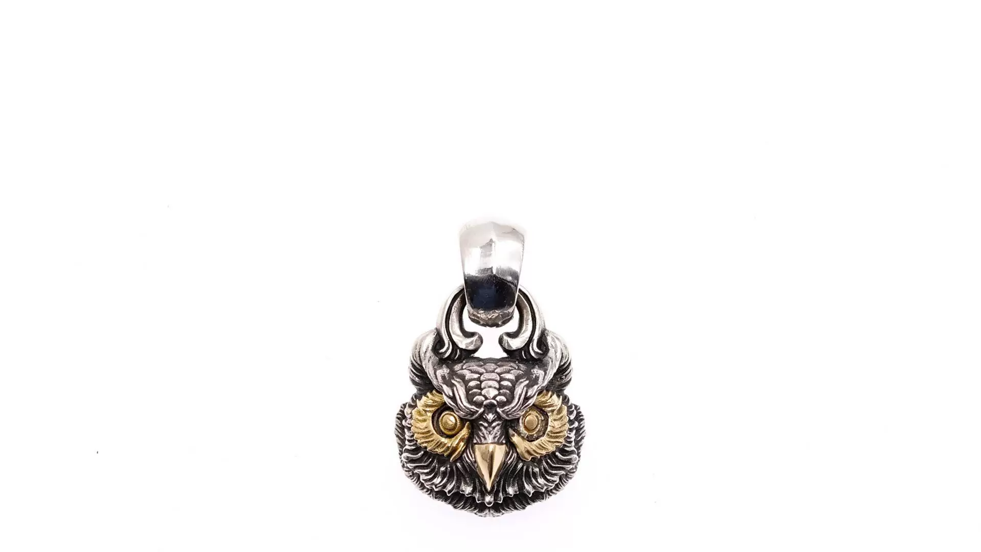 Raven Studio (silver jewelry) - Original Guardian Series Original Owl Pendant - Image 6