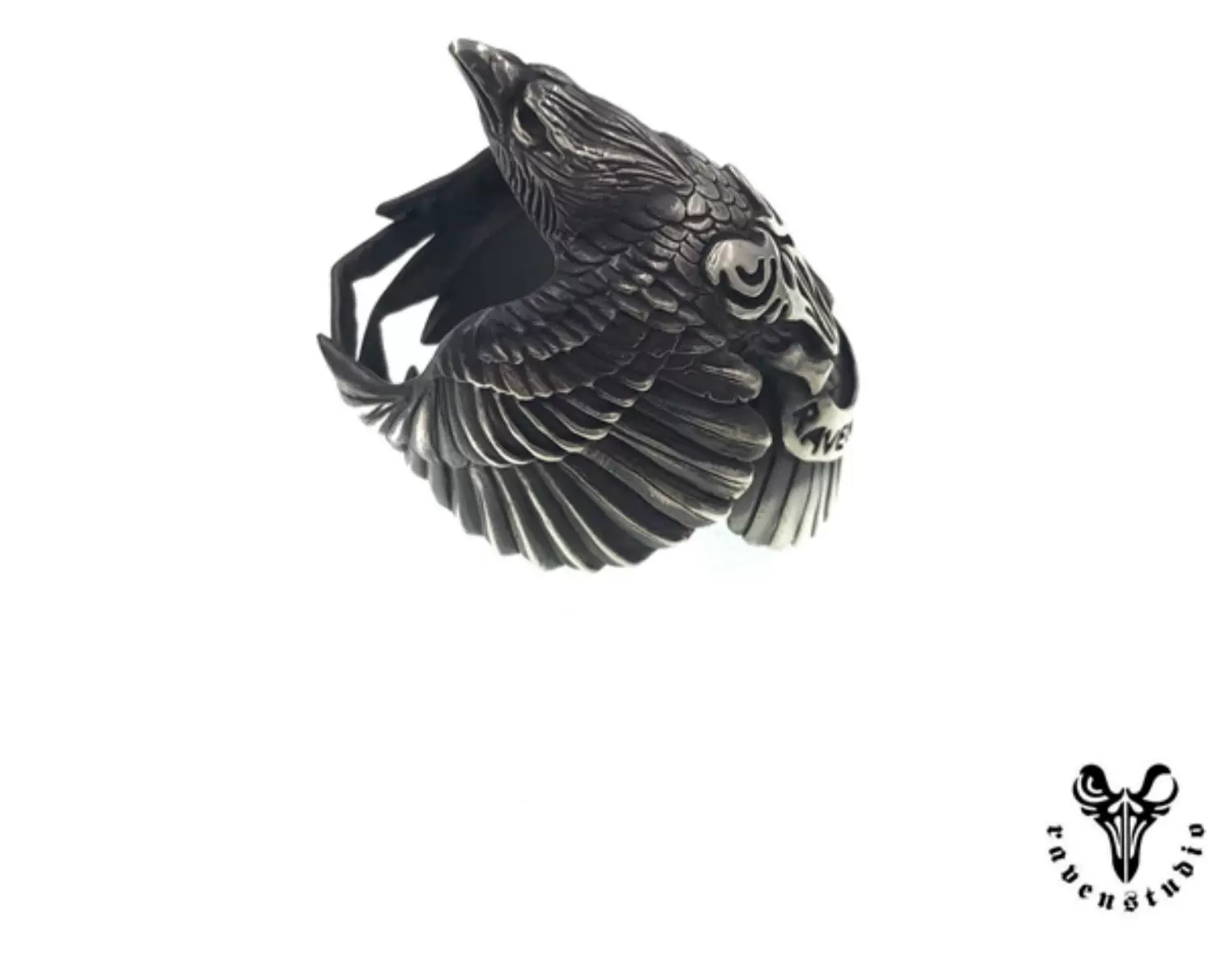 Raven Studio (Silver Jewelry) – Exclusive Design Raven Ring Brand Commemorative Edition | Sterling Silver Artisan Ring - Image 12