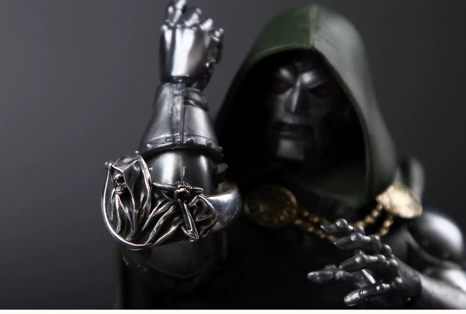 Raven Studio (silver jewelry) - Exclusive Dark Style Harvest Gothic Reaper Handmade Pinky Ring Original - Image 3
