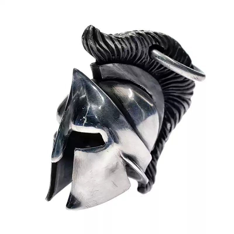 Raven Studio (silver jewelry) - Exclusive Design Spartan Warrior Helmet Pendant Original - Image 5