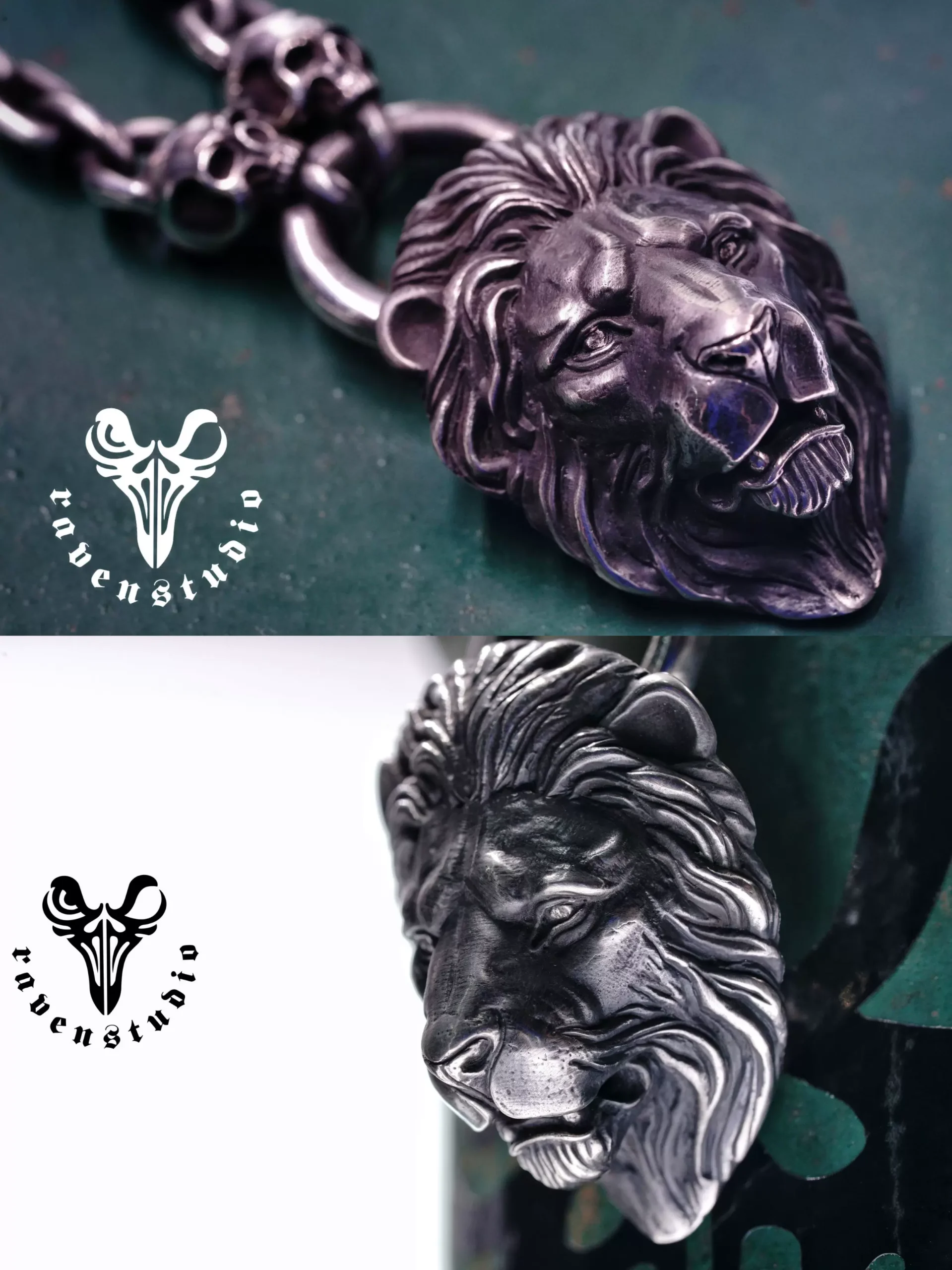 Raven Studio – “Return of the King” Lion King Pendant Original Sterling Silver Pendant Collection - Image 6