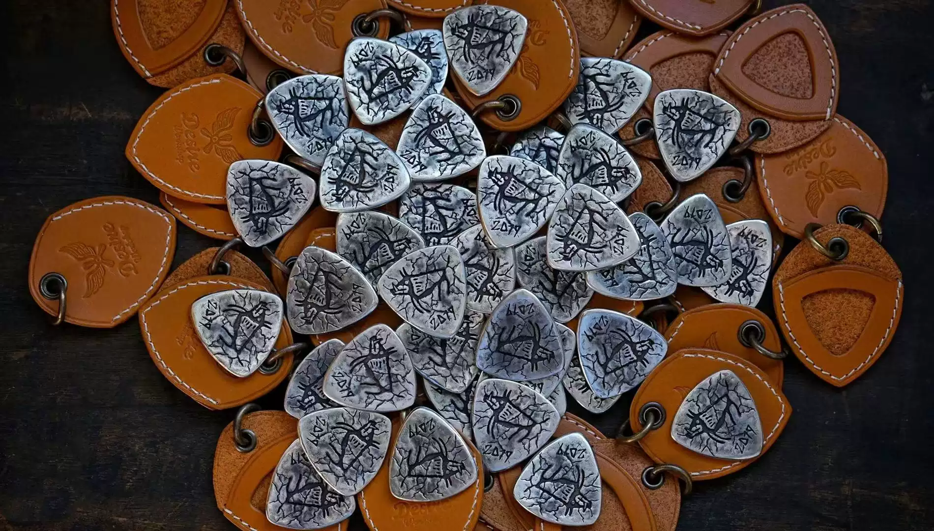 Raven Studio (silver jewelry) - Original Design Year of the Pig Limited Edition Guitar Pick Pendant Original - Image 4