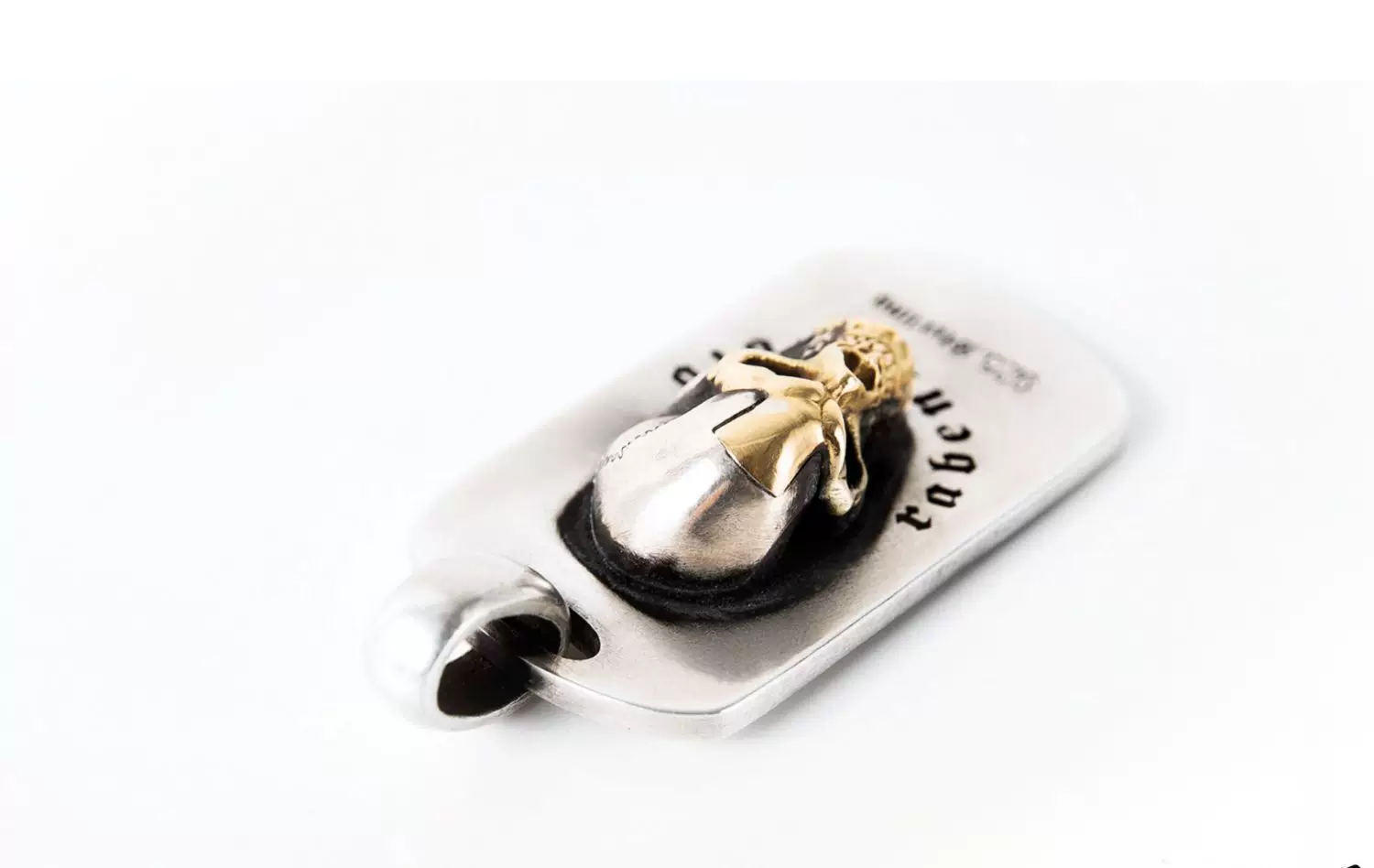 Raven Studio (silver jewelry) - RS Skull Series "Radiant Traveler" Dog Tag Pendant Original - Image 6