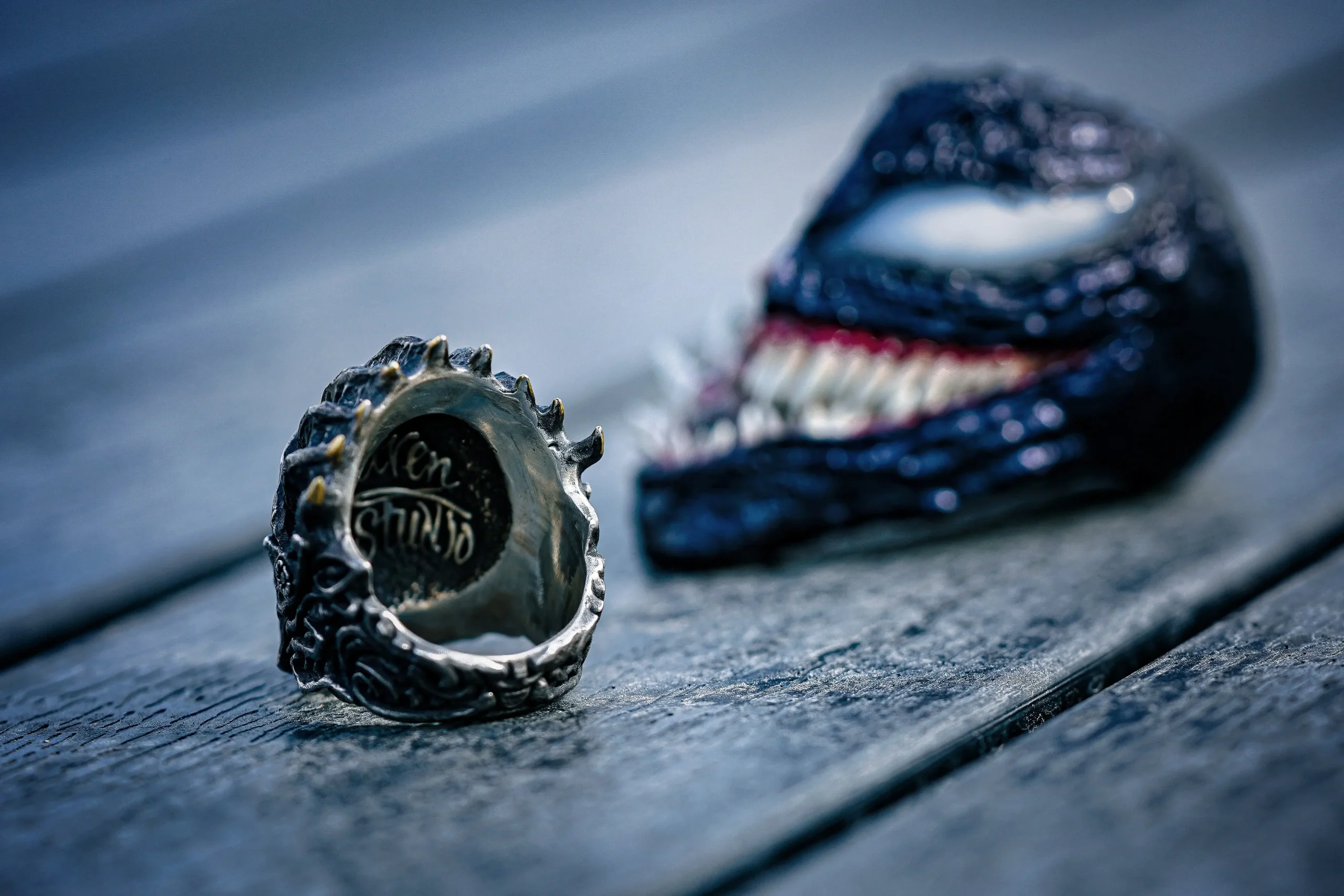 Raven Studio – Dark Gothic “Lord of Cinder” Ring 925 Sterling Silver Handcrafted Statement Ring - Image 4