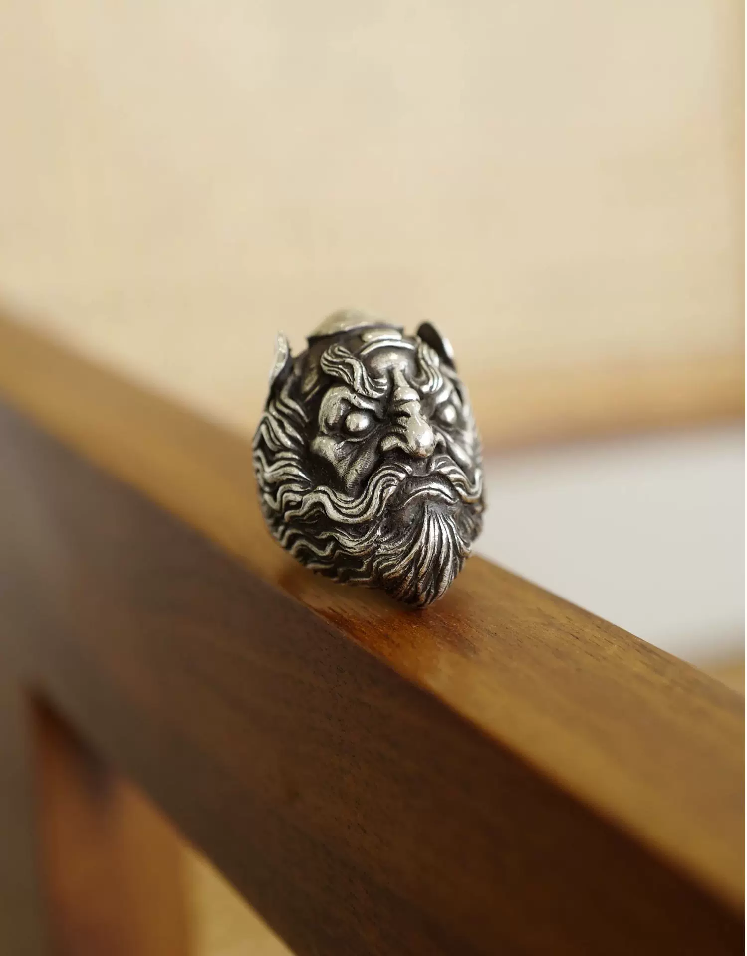 Original Custom Design Zhong Kui Ring - Raven Studio (silver jewelry)
