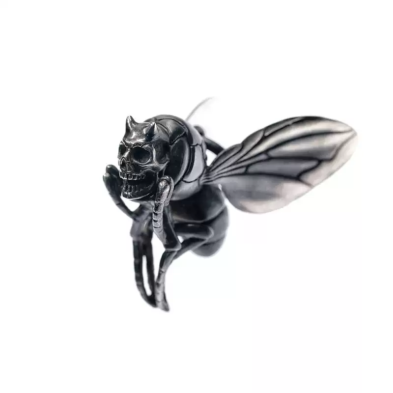 Raven Studio (silver jewelry) - Original Exclusive Design Bee "The Intruder" Pendant Original - Image 4