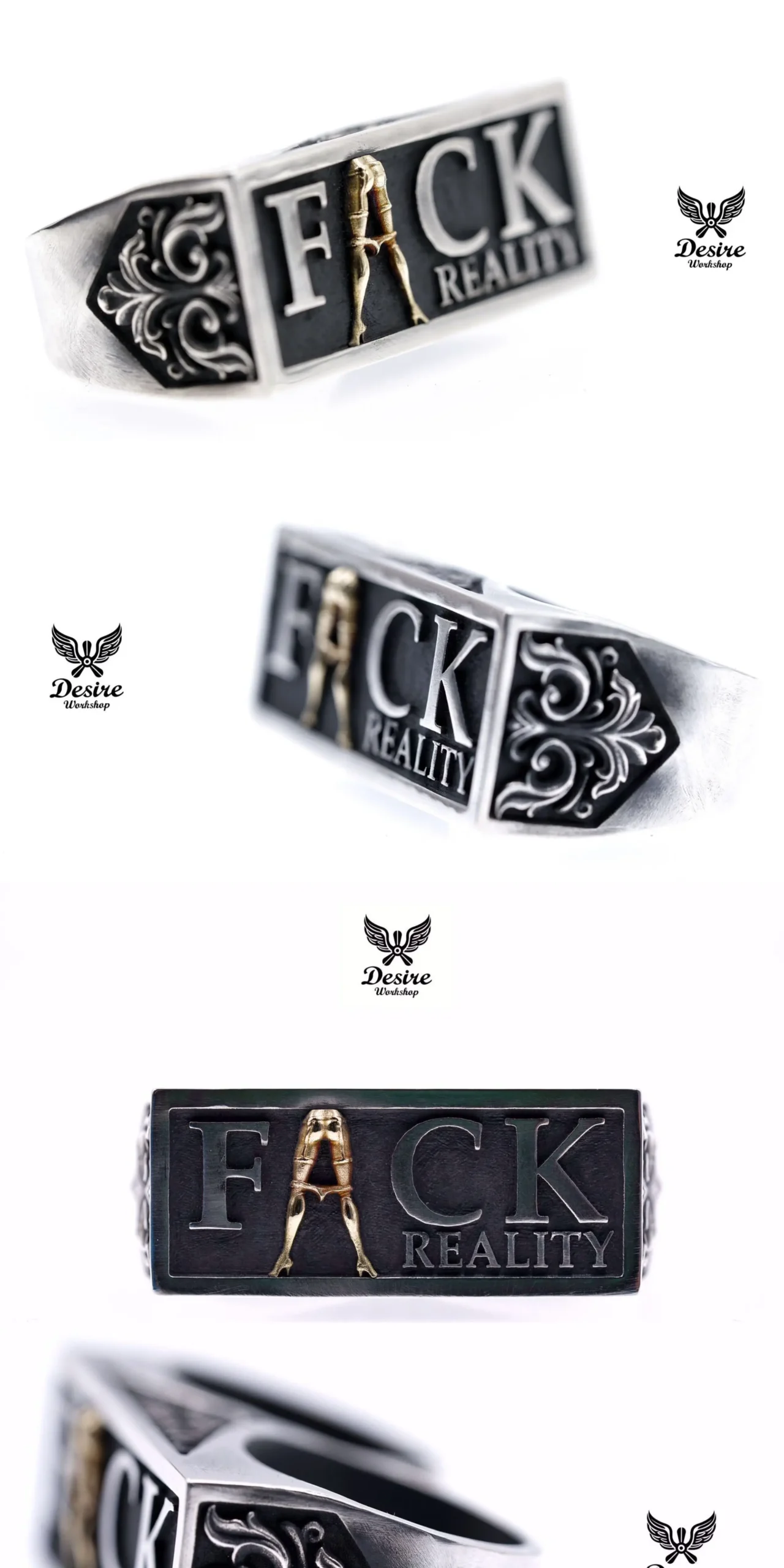 Raven Studio (silver jewelry) - Original Design Knuckle Duster Ring Original - Image 7