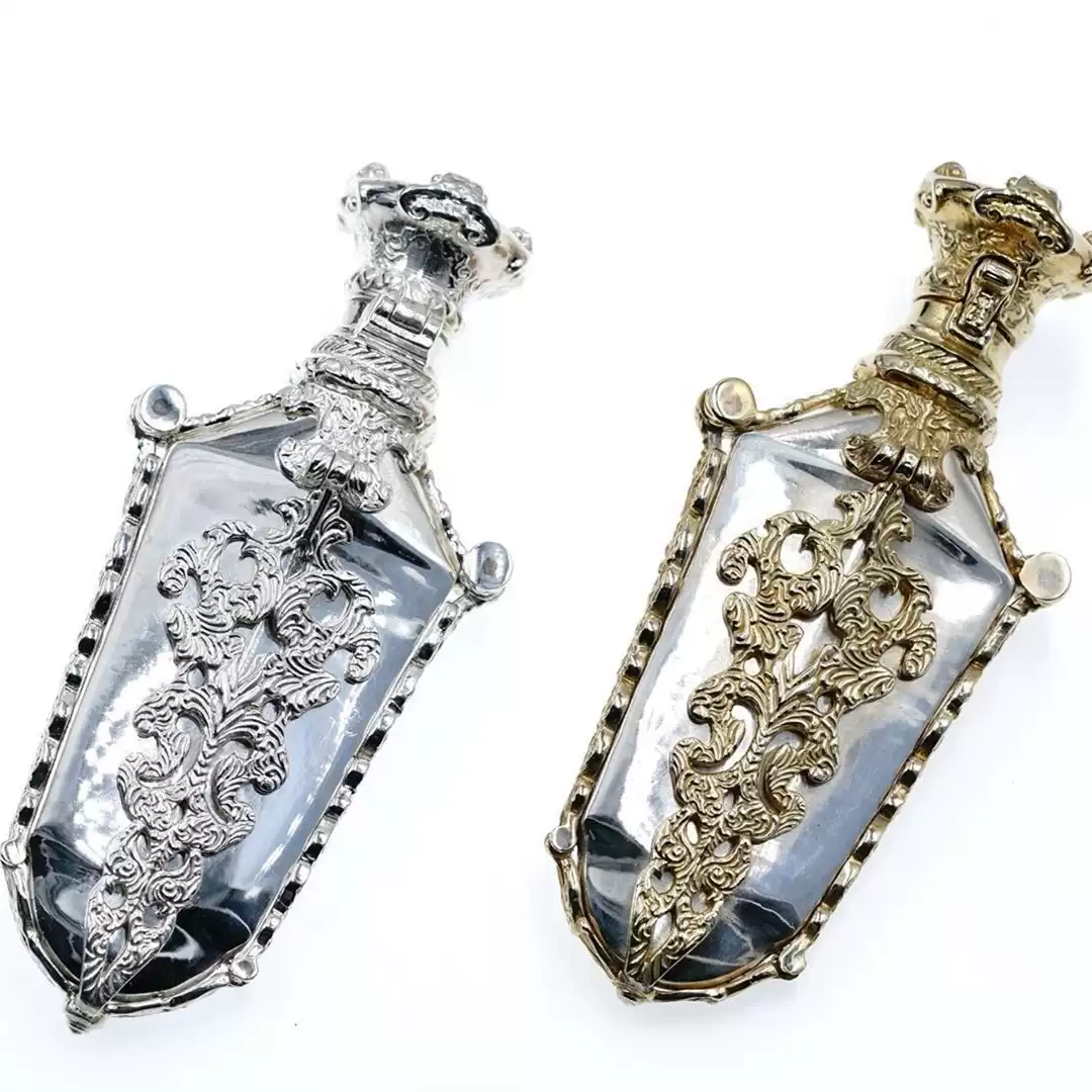 Raven Studio (silver jewelry) - Exclusive Handmade Vintage Fully Carved Perfume Bottle Original - Image 5