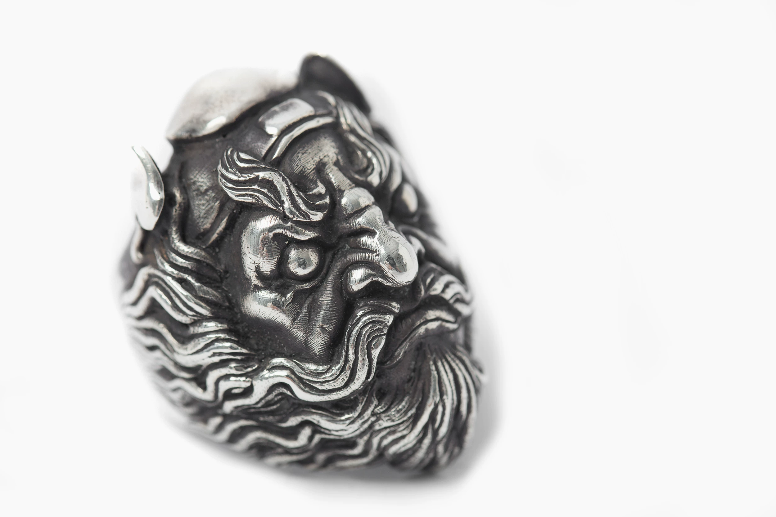 Original Custom Design Zhong Kui Ring - Raven Studio (silver jewelry) - Image 8
