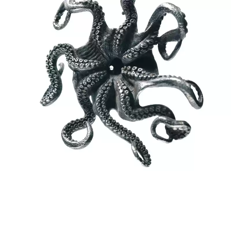 Raven Studio (silver jewelry) - Original Dark Skull Octopus Pendant Original - Image 2