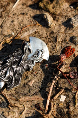 Alternative view of Raven Studio (silver jewelry) - Original Exclusive Design Chinese Style "Dragon Soul" Dragon Axe Pendant Original