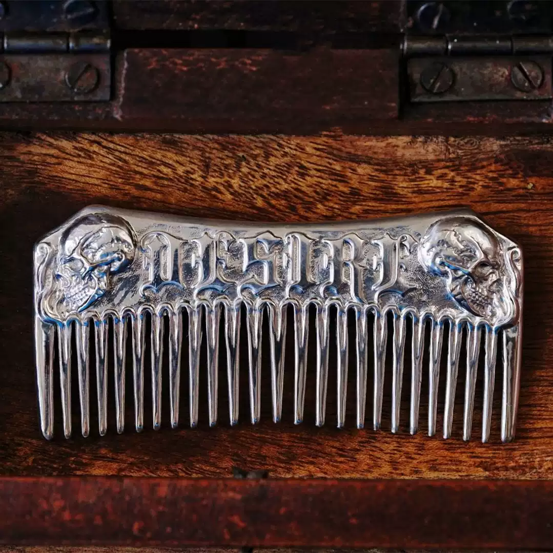 Raven Studio (silver jewelry) - Exclusive Design Skull Arabesque Comb Original - Image 2