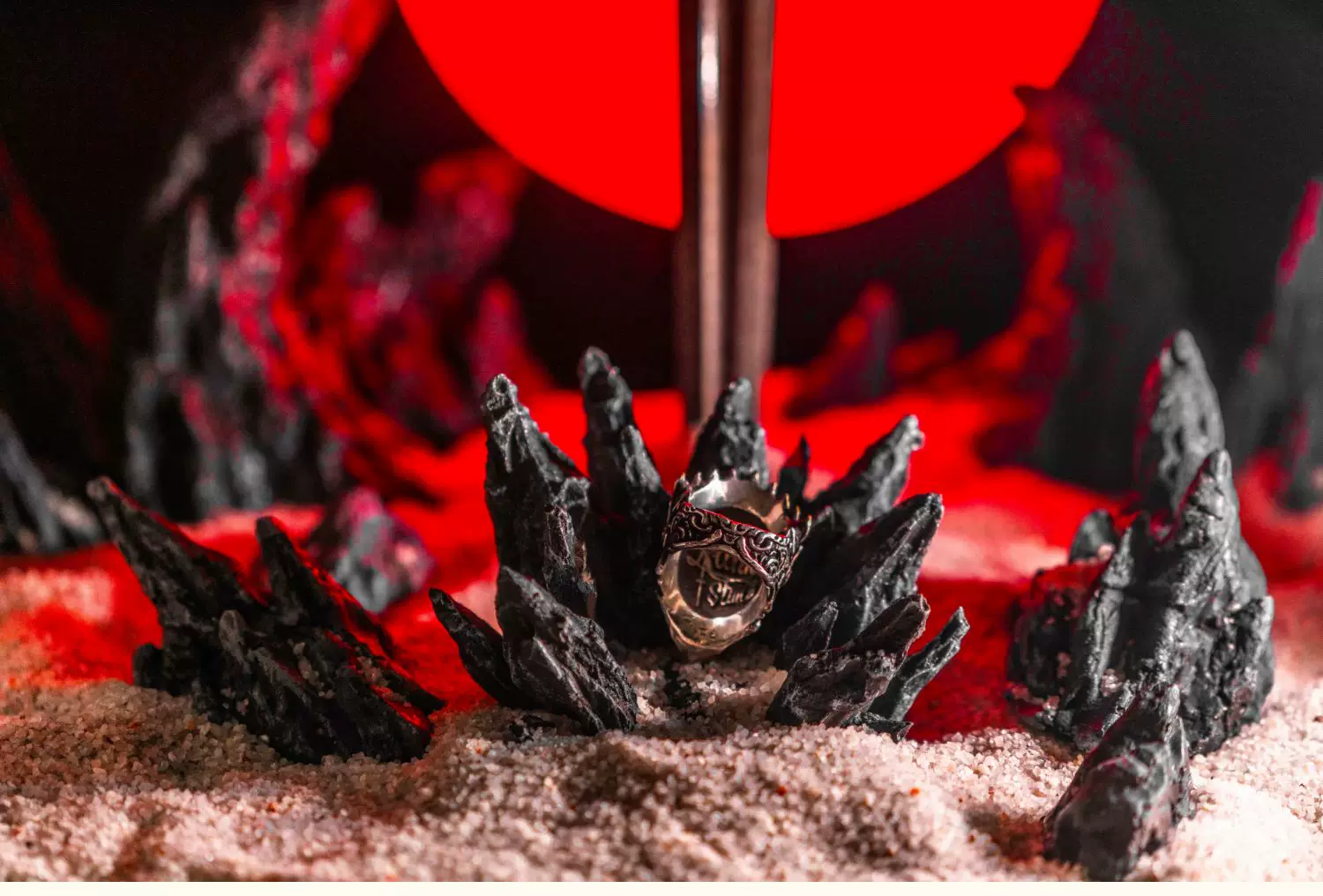 Raven Studio – Dark Gothic “Lord of Cinder” Ring 925 Sterling Silver Handcrafted Statement Ring - Image 10