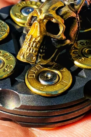 Raven Studio (silver jewelry) - Exclusive "Radiant Traveler" RS Skull Series Pendant Original