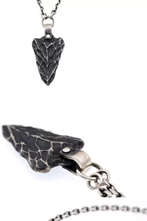 Alternative view of Raven Studio (Silver Jewelry) – Indian Style Arrow Pendant Necklace Original Sterling Silver Artisan Jewelry